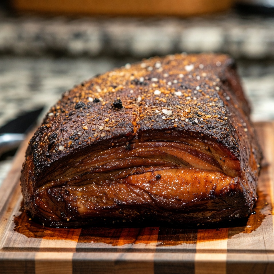 The fatty, marbled point cut. Incredibly moist and packed with smoky beef flavor. The pitmaster's favorite.